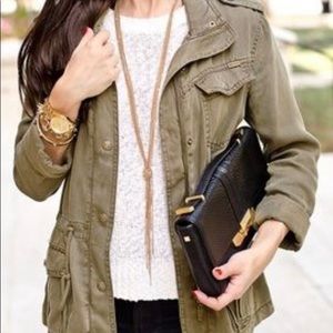 Max Jeans Olive Green Military Utility Jacket XS
